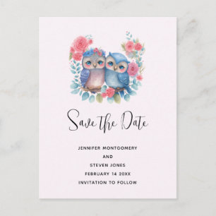 Eigenaars in de Zitting van de Liefde op de Tak va Uitnodiging Briefkaart