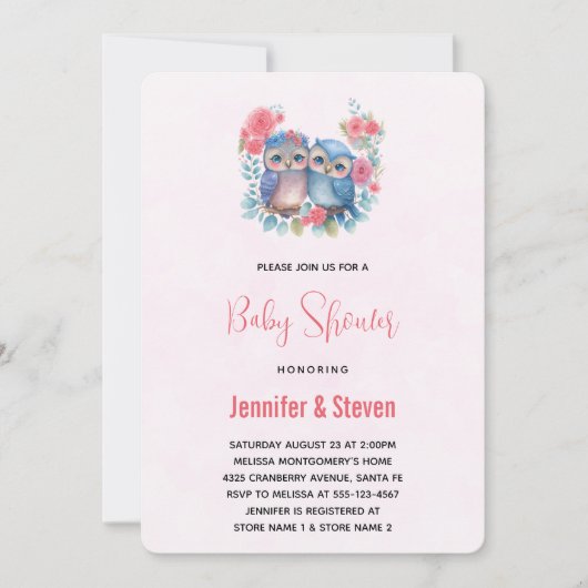 Eigenaars in de Zitting van de Liefde op een Baby Kaart (Voorkant)