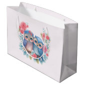 Eigenaars in de Zitting van de Liefde op een Tak v Groot Cadeauzakje (Achterkant Gekanteld)