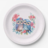 Eigenaars in de Zitting van de Liefde op een Tak v Papieren Bordje (Voorkant)