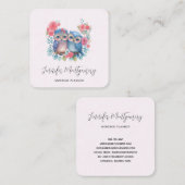 Eigenaars in de Zitting van de Liefde op een Tak v Vierkante Visitekaartje (Voorkant / Achterkant)