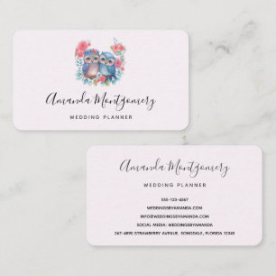 Eigenaars in de Zitting van de Liefde op een Tak v Visitekaartje