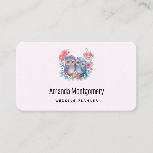 Eigenaars in de Zitting van de Liefde op een Tak v Visitekaartje (Voorkant)