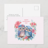 Eigenaars in de Zitting van de Liefde op een Valen Feestdagenkaart (Voorkant / Achterkant)