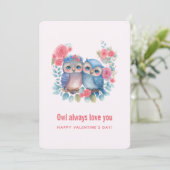 Eigenaars in de Zitting van de Liefde op een Valen Feestdagenkaart (Staand voorkant)