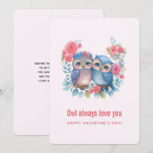 Eigenaars in de Zitting van de Liefde op een Valen Feestdagenkaart (Voorkant / Achterkant)