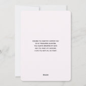 Eigenaars in de Zitting van de Liefde op een Valen Feestdagenkaart (Achterkant)