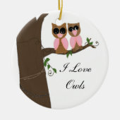 Eigenaars in een boom keramisch ornament (Voorkant)