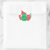 Eigenaars Rood en Groen Ronde Sticker (Tas)