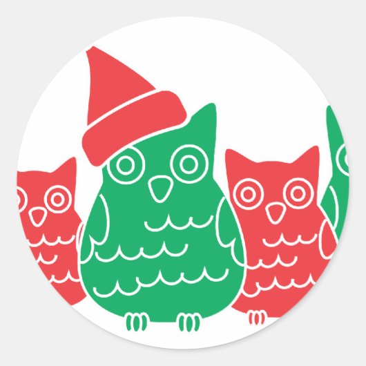 Eigenaars Rood en Groen Ronde Sticker (Voorkant)