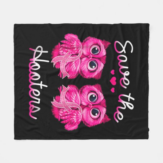 Eigenaars sparen een roze lintje-borst-kankercadea fleece deken (Voorkant (Horizontaal))