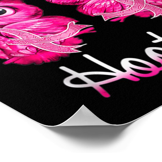 Eigenaars sparen een roze lintje-borst-kankercadea poster (Hoek)