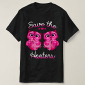 Eigenaars sparen een roze lintje-borst-kankercadea t-shirt (Design voorkant)