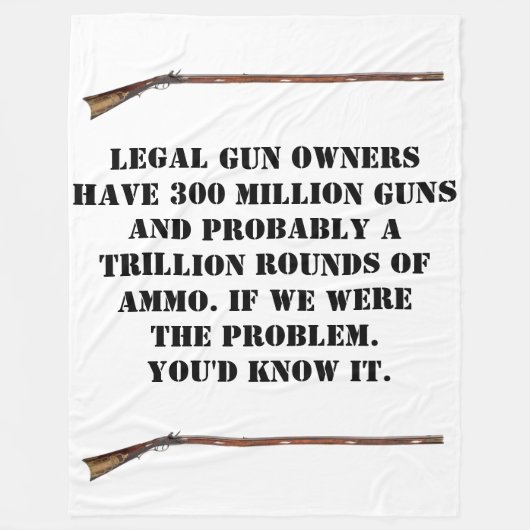 EIGENAARS VAN JURIDISCH PISTOOL FLEECE DEKEN (Voorkant)