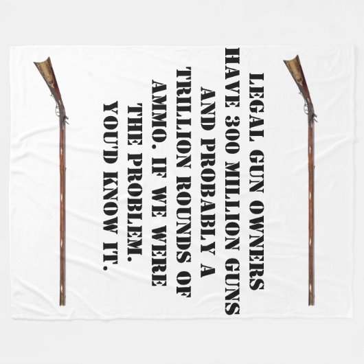 EIGENAARS VAN JURIDISCH PISTOOL FLEECE DEKEN (Voorkant (Horizontaal))