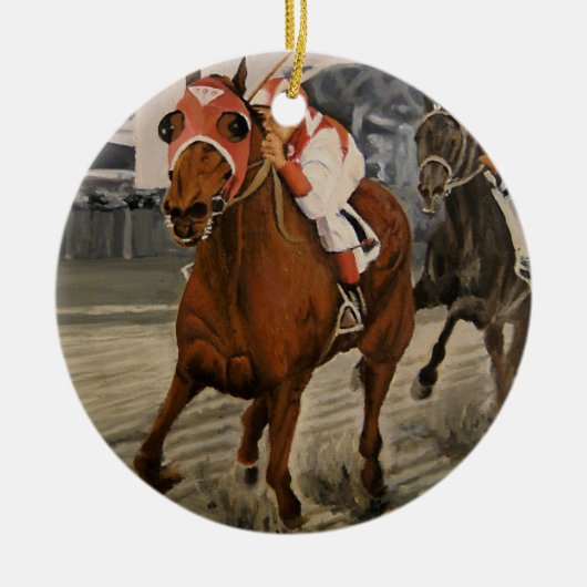 Eigenaars van prachtige paarden uit de Ras van Cla Keramisch Ornament (Voorkant)