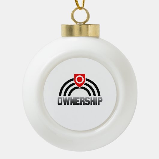Eigenaarschap Trots Keramische Bal Ornament (Voorkant)