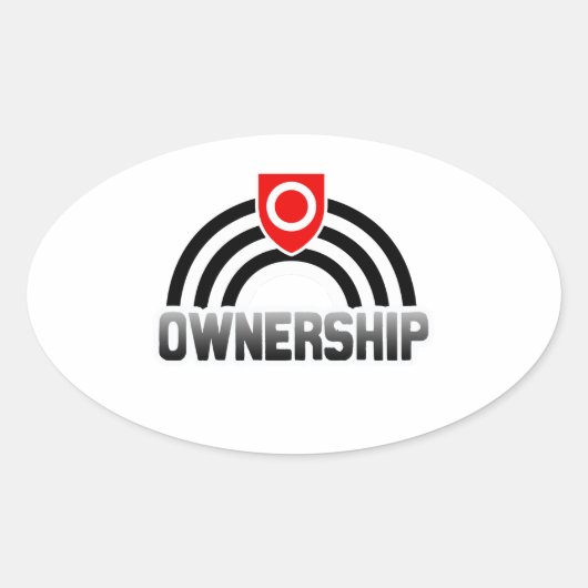 Eigenaarschap Trots Ovale Sticker (Voorkant)