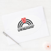Eigenaarschap Trots Ovale Sticker (Envelop)
