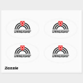 Eigenaarschap Trots Ovale Sticker (Vel)