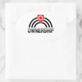 Eigenaarschap Trots Ovale Sticker (Tas)