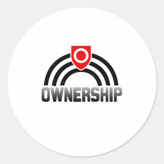 Eigenaarschap Trots Ronde Sticker (Voorkant)