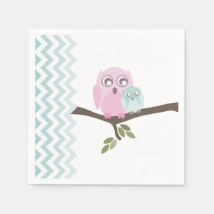 Eigenaren + Baby shower van Chevron Boy Napkins Servet