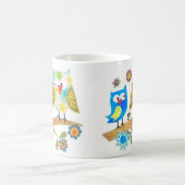 Eigenaren die op een tak ~ Coffee/Tea Mok Cup zitt (Center)