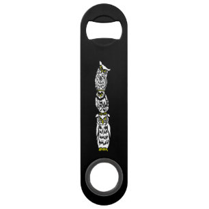 Eigenaren die op elke andere streepjessleutel zitt speed flessenopener