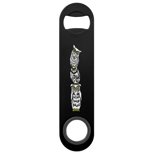 Eigenaren die op elke andere streepjessleutel zitt speed flessenopener (Voorkant)