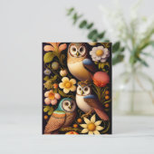 Eigenaren en bloemen | Modern Haeckel Briefkaart (Staand voorkant)