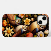 Eigenaren en bloemen | Modern Haeckel Case-Mate iPhone Case (Achterkant (horizontaal))