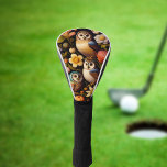 Eigenaren en bloemen | Modern Haeckel Golfheadcover<br><div class="desc">Golfhoofddeksel kenmerkt grillen en bloemen in een moderne Haeckel-stijl. Botanische digitale kunst gemaakt met AI-software.</div>