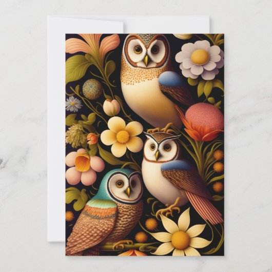 Eigenaren en bloemen | Modern Haeckel Greeting Kaart (Voorkant)