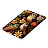 Eigenaren en bloemen | Modern Haeckel Magnet Magneet (Linkerzijde)