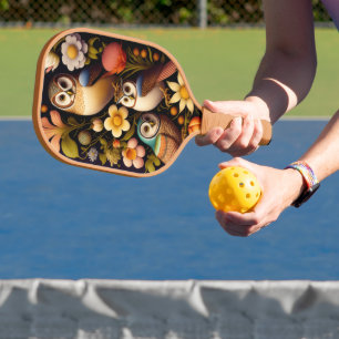 Eigenaren en bloemen Modern Haeckel Pickleball Paddle