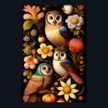 Eigenaren en bloemen | Modern Haeckel Poster<br><div class="desc">Poster print van grietjes en bloemen in een moderne Haeckel-stijl. Botanische digitale kunst gemaakt met AI-software.</div>