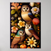 Eigenaren en bloemen | Modern Haeckel Poster (Voorkant)