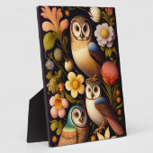 Eigenaren en bloemen | Modern Haeckel Tabletop Fotoplaat (Zijkant)