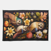 Eigenaren en bloemen | Modern Haeckel Theedoek (Horizontaal)