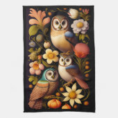 Eigenaren en bloemen | Modern Haeckel Theedoek (Verticaal)