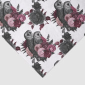 Eigenaren en bloemen op witte ontkoppeling tissuepapier (Detail)