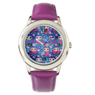 Eigenaren en bloemen van koeien horloge