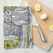 Eigenaren en Butterflies 2 Keukenhanddoek (Quarter Fold)