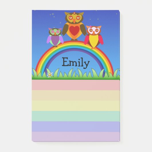 Eigenaren en Rainbows Heart Post it Note (Voorkant)