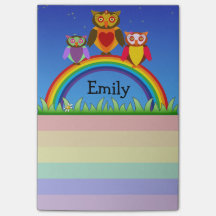 Eigenaren en Rainbows Heart Post it Note