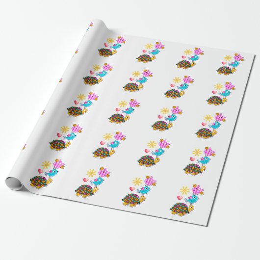 Eigenaren en schildpadden cadeaupapier (Uitgerold)