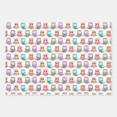 Eigenaren en strips die papierbladen overvullen inpakpapier vel (Voorkant 3)