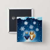 Eigenaren in de liefde, knop vierkante button 5,1 cm (Voorkant /achterkant)