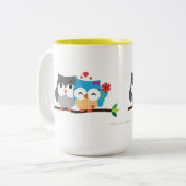 Eigenaren in de liefde tweekleurige koffiemok (Voorkant links)